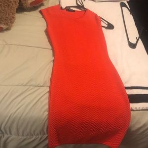 Red dress midi